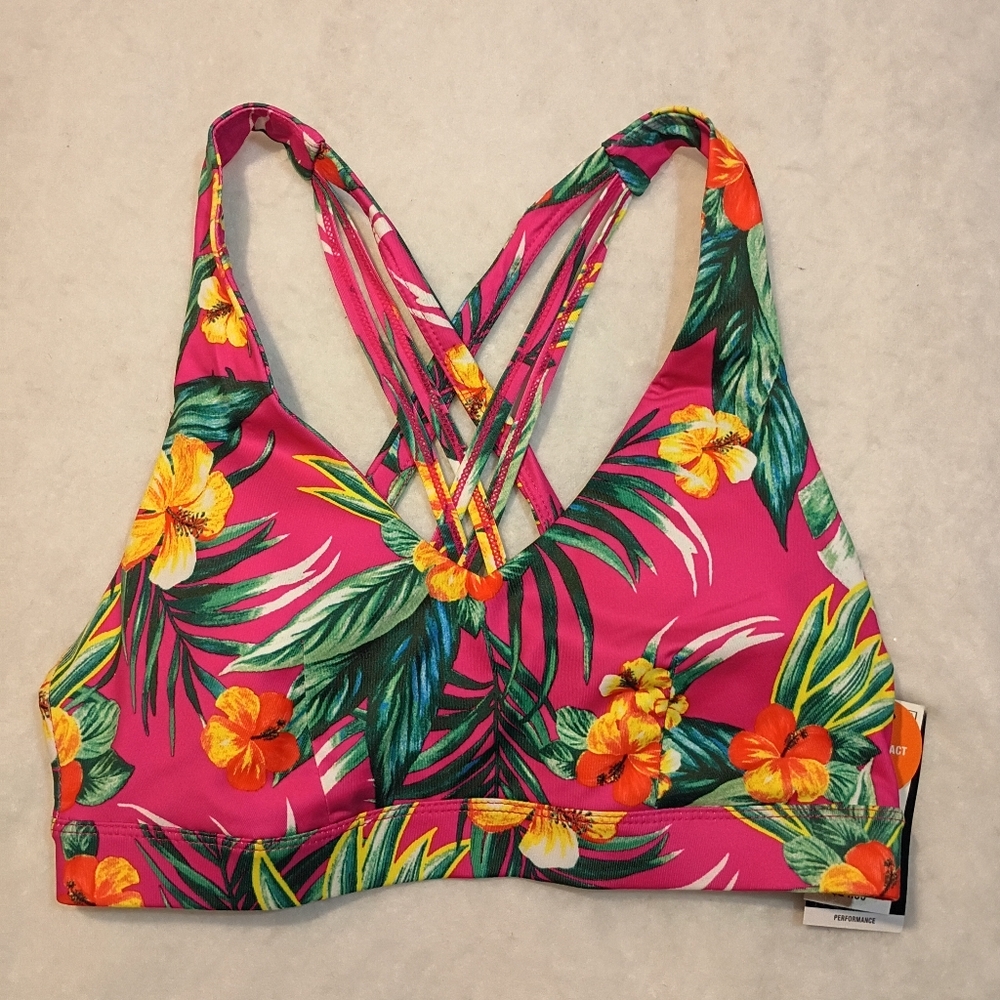 ID Ideology Women's Tropical-Print Low Impact Sports Bra